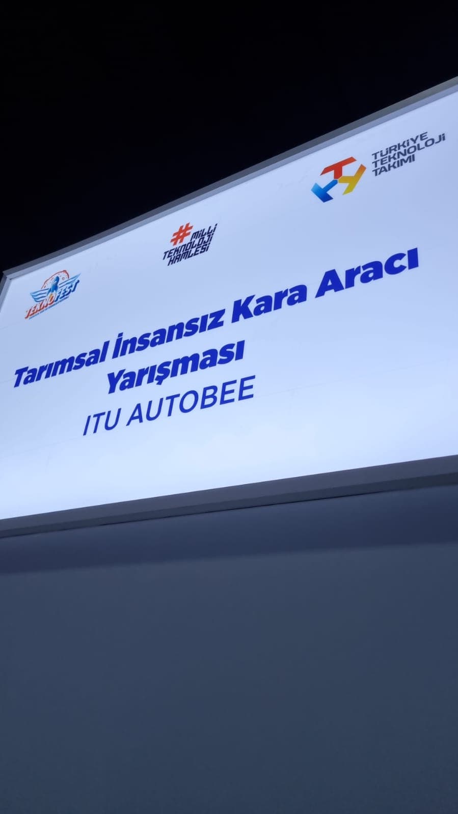 ITU Autobee team with robotic vehicles at Teknofest