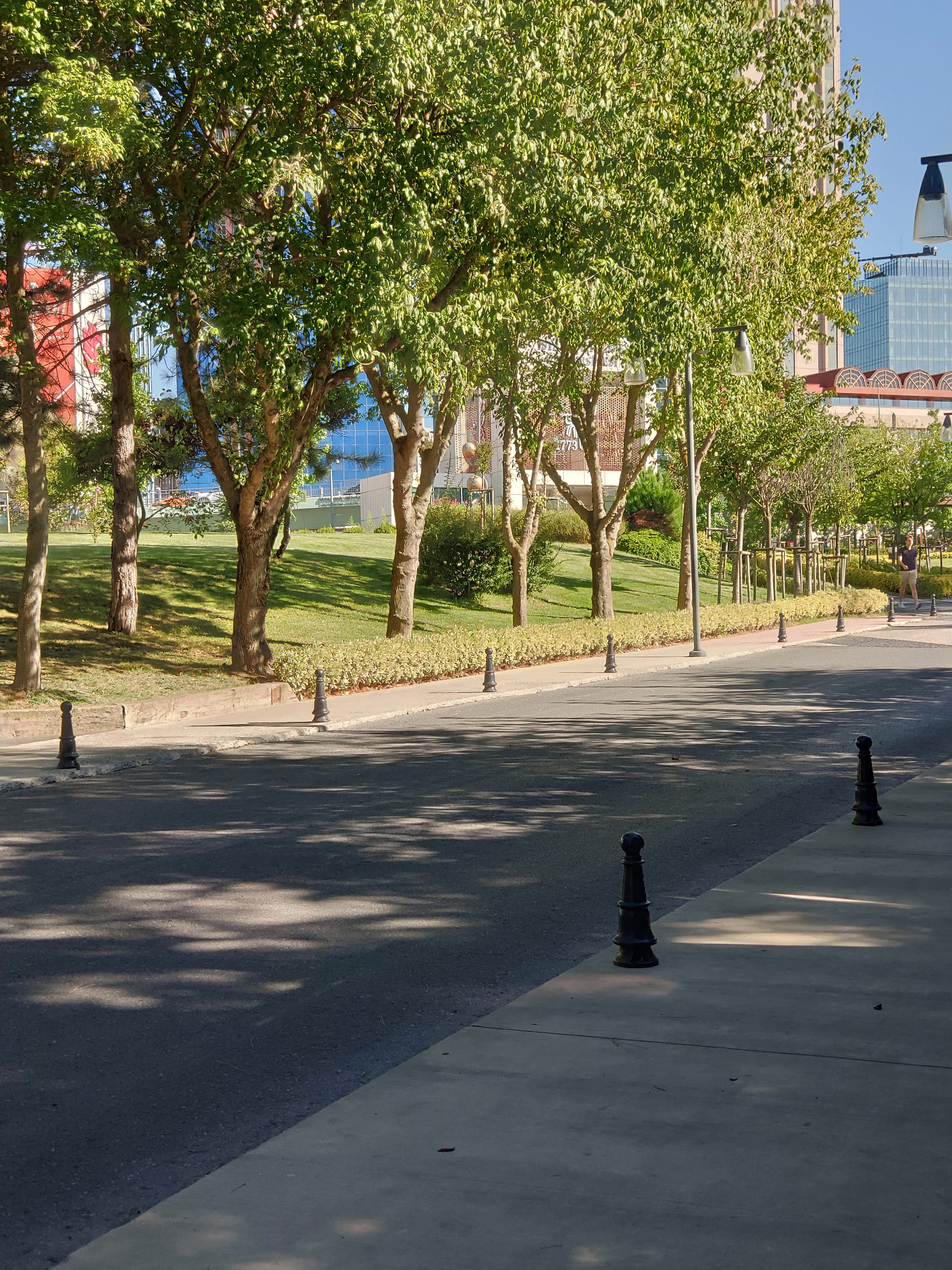 ITU campus path with trees and buildings